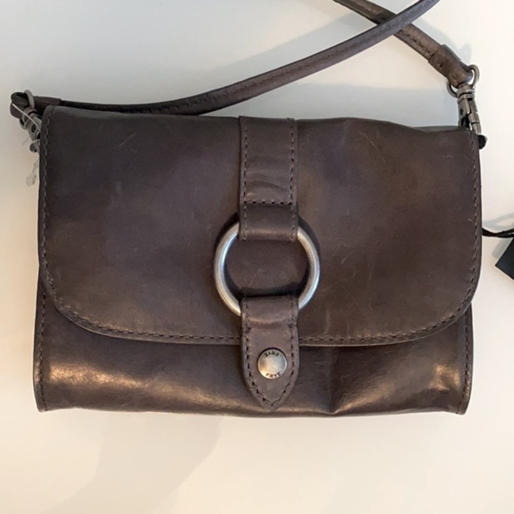 FRYE Gray Leather Purse